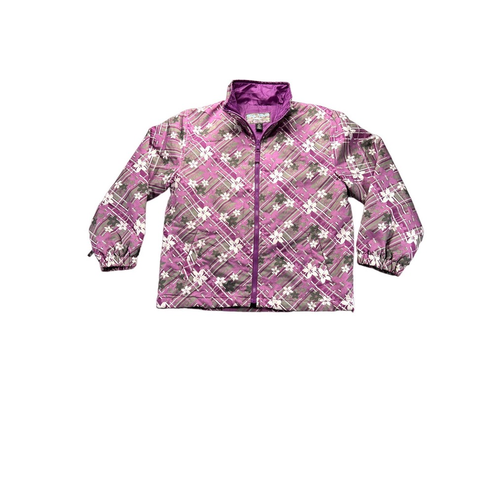 Big Chill Technical gear puffer jacket purple floral size Meduim